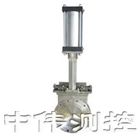 氣動對裌式(shi)刀型閘閥